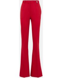 Versace - Wool Grain De Poudre Flared Pants - Lyst