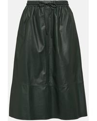 Yves Salomon - Flared Leather Midi Skirt - Lyst