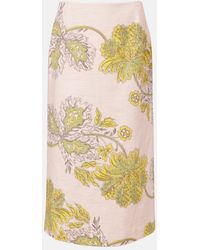 La DoubleJ - Printed Cotton Midi Skirt - Lyst