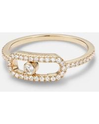 Messika - Move Uno 18Kt Ring With Diamonds - Lyst