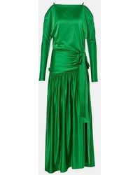 Rabanne - Gathered Satin Gown - Lyst