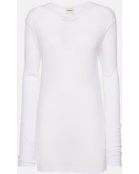 KHAITE - Morton Ribbed-Knit Top - Lyst