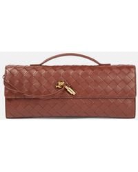 Bottega Veneta - Clutch Andiamo Knot Aus Leder - Lyst