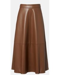 Max Mara - Max Mara Falda Midi Ninfa Con Paneles - Lyst