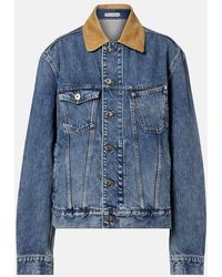 JW Anderson - Giacca Di Jeans Con Velluto A Coste - Lyst