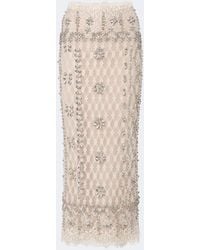 Costarellos - Dena Embellished Lace Pencil Skirt - Lyst