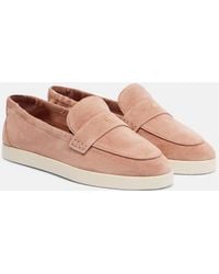 Tory Burch - Suede Penny Loafers - Lyst