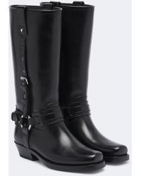 Fendi - Leather Biker Boots - Lyst