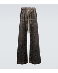 Rick Owens - Drkshdw Coated Cotton Wide-Leg Pants - Lyst