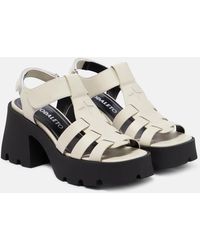 NODALETO - Bulla Emma Leather Platform Sandals - Lyst