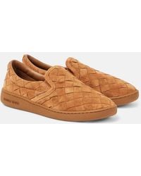 Bottega Veneta - Sawyer Suede Slip-On Sneakers - Lyst