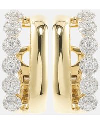 YEPREM - Clip-Ohrringe Golden Strada aus 18kt Gelbgold mit Diamanten - Lyst