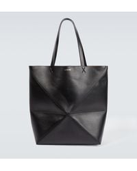 Loewe - Tote Puzzle Fold Large de piel - Lyst