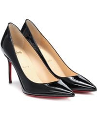 Christian Louboutin Pigalle Follies 85 Patent-leather Pumps - Black