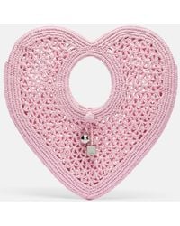 Jacquemus - Spiaggia Coeur Small Raffia Top-Handle Bag - Lyst