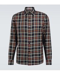 Zegna - Checked Cotton Shirt - Lyst