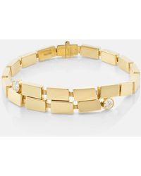 Ileana Makri - 18kt Gold Bracelet With Diamonds - Lyst