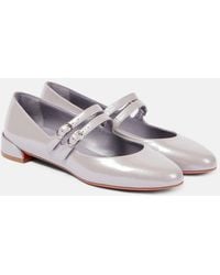 Christian Louboutin - Sweet Jane Patent Leather Mary Jane Flats - Lyst