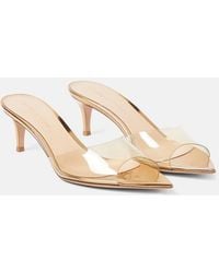 Gianvito Rossi - Elle 55 Tpu And Patent Leather Mules - Lyst