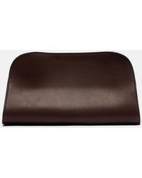 The Row - Peggy Medium Leather Clutch - Lyst