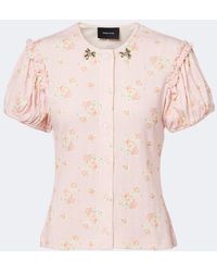 Simone Rocha - Crystal-Embellished Floral Cotton Cardigan - Lyst