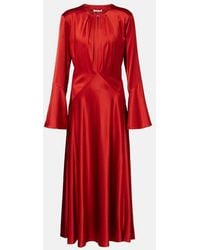 Veronica Beard - Ezri Silk-Blend Satin Midi Dress - Lyst