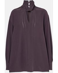 JOSEPH - Blouse Rivoli En Crepe De Soie - Lyst
