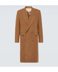 Lardini - Double-Breasted Wool-Blend Overcoat - Lyst