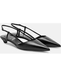 Christian Louboutin - Miss Z Slingina 25 Leather Slingback Pumps - Lyst