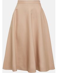 Valentino - Vgold Crepe Couture Midi Skirt - Lyst
