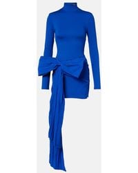 David Koma - Bow-Detail Jersey Minidress - Lyst
