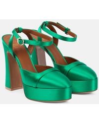 Malone Souliers - Escarpins Mora A Plateau En Satin - Lyst