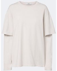 Agolde - Lois Layered Cotton Jersey T-Shirt - Lyst