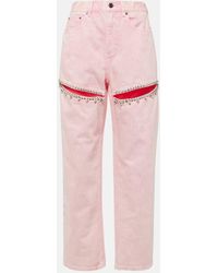 Area - Verzierte Straight Jeans - Lyst