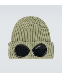 C.P. Company - Goggle Ribbed-Knit Wool Beanie - Lyst