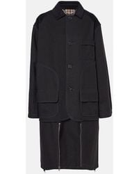 Maison Margiela - Cotton And Wool Coat - Lyst