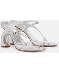 Dries Van Noten - Metallic Patent Leather Mules - Lyst