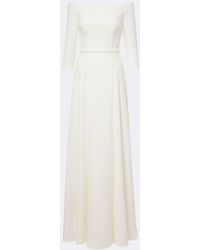 Safiyaa - Bridal Amadora Off-Shoulder Crepe Gown - Lyst