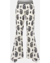 Johanna Ortiz - Printed Linen Wide-Leg Pants - Lyst