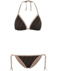 Fendi Bedruckter Bikini - Braun