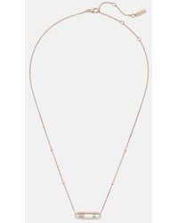 Messika - Baby Move 18Kt Rose Necklace With Diamonds - Lyst