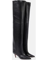 AMINA MUADDI - Fiona 60 Leather Over-The-Knee Boots - Lyst