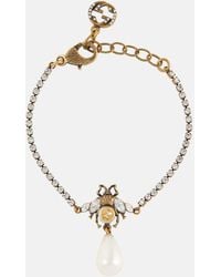 Gucci - Bracelet abeille avec perle - Lyst
