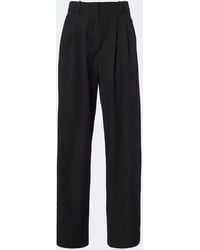 Isabel Marant - Lyda Pleated Virgin Wool Straight Pants - Lyst