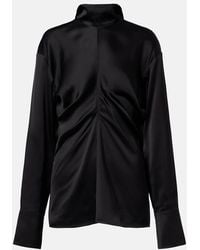 TOTEME - Gathered Satin Top - Lyst