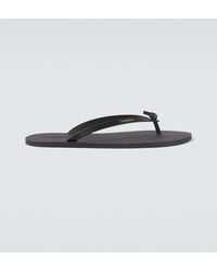 Saint Laurent - Leather Thong Sandals - Lyst