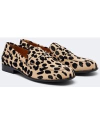 Tod's - Gommino Leopard Print Calf Hair Driving Shoes - Lyst