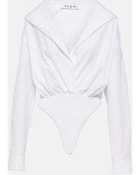 Alaïa - Body De Algodon Con Capucha - Lyst