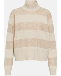 Brunello Cucinelli - Virgin Wool, Cashmere, And Silk Sweater - Lyst