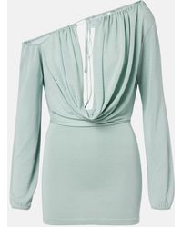 AYA MUSE - Sola Asymmetric Draped Minidress - Lyst